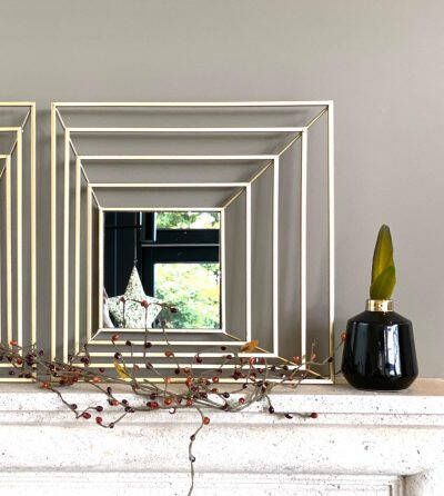 Sizland Dezign Spiegel Shine Metaal & Spiegelglas Goud