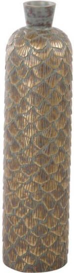 Sizland Dezign Vaas Feather Polystone Brons Groot