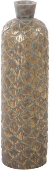 Sizland Dezign Vaas polystone vaas Feather klein vaas brons