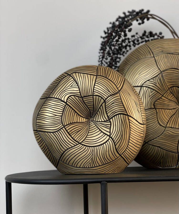 Sizland Dezign Vaas Turtle Goud Polystone Klein