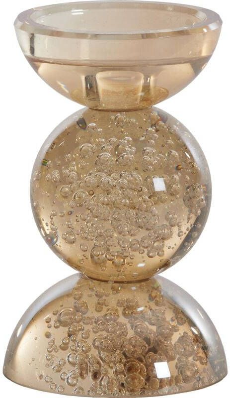 Trendhopper Kandelaar Itinga Glas Bubbel Amber 15 5 Cm