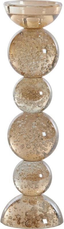 Trendhopper Kandelaar Itinga Glas Bubbel Amber 34 Cm