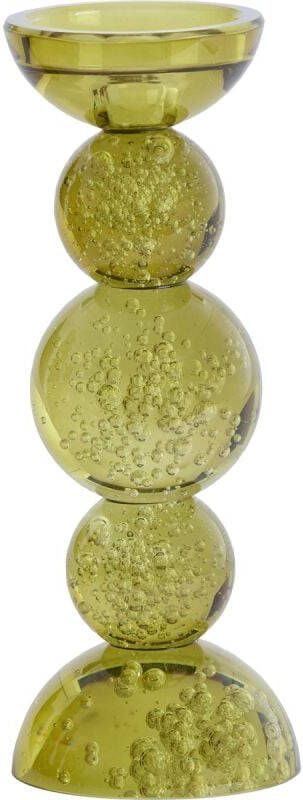 Trendhopper Kandelaar Itinga Glas Bubbel Olijfgroen 26 5 Cm