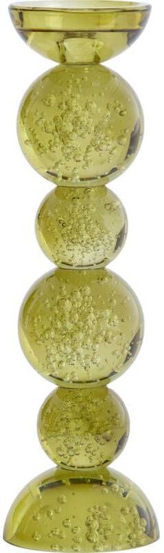Trendhopper Kandelaar Itinga Glas Bubbel Olijfgroen 34 Cm