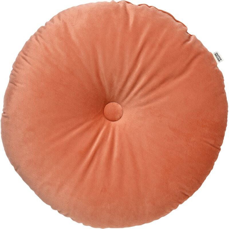 Dutch Decor OLLY Sierkussen rond velvet 40 cm Muted Clay roze
