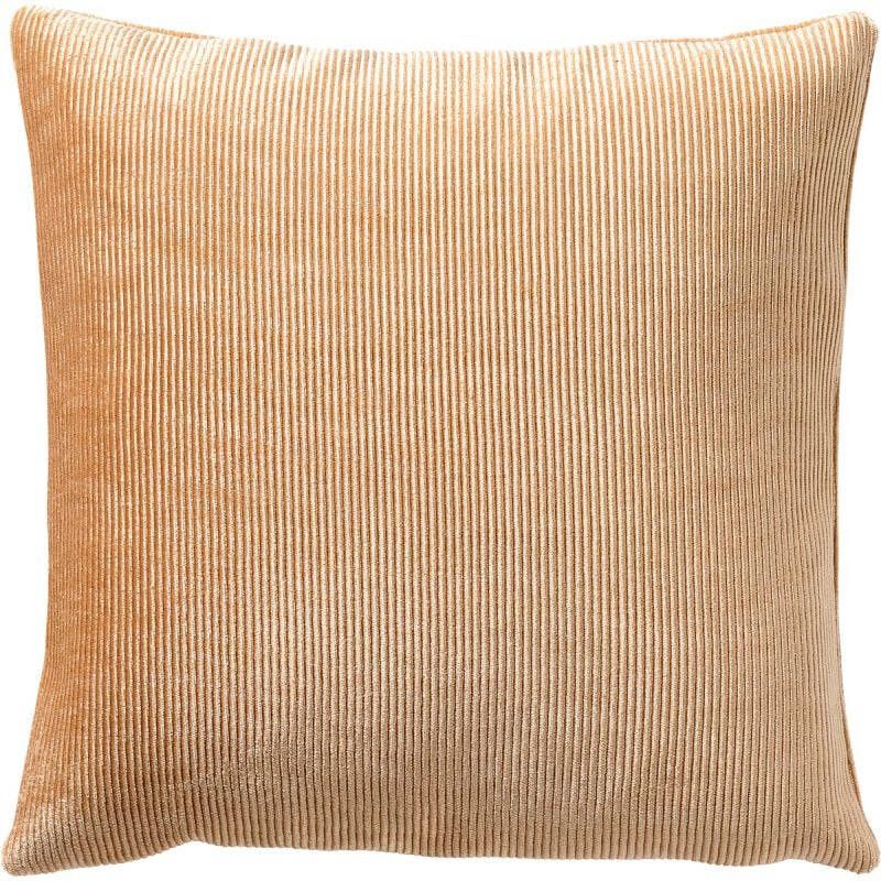 Dutch Decor CLAUDETTE Sierkussen 45x45 cm effen kleur riblook structuur Almond Buff bruin goudkleurig