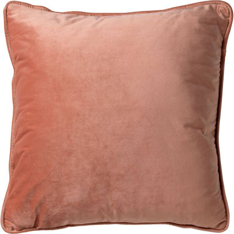 Dutch Decor FINN Kussenhoes velvet Muted Clay 45x45 cm roze