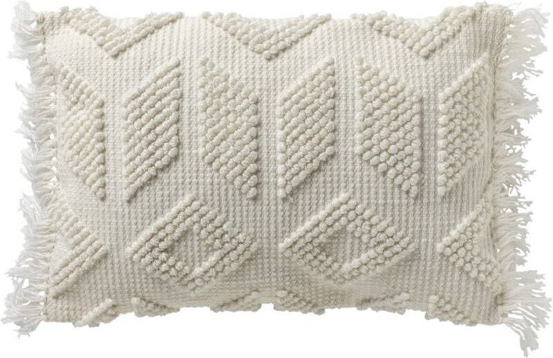Dutch Decor ODIN Kussenhoes 40x60 cm van 90% gerecycled polyester in effen kleur Eco Line collectie Snow White