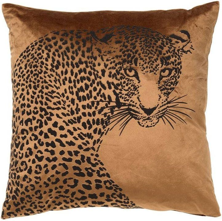 Dutch Decor SIMBA Kussenhoes met dierenprint 45x45 cm Tobacco Brown bruin