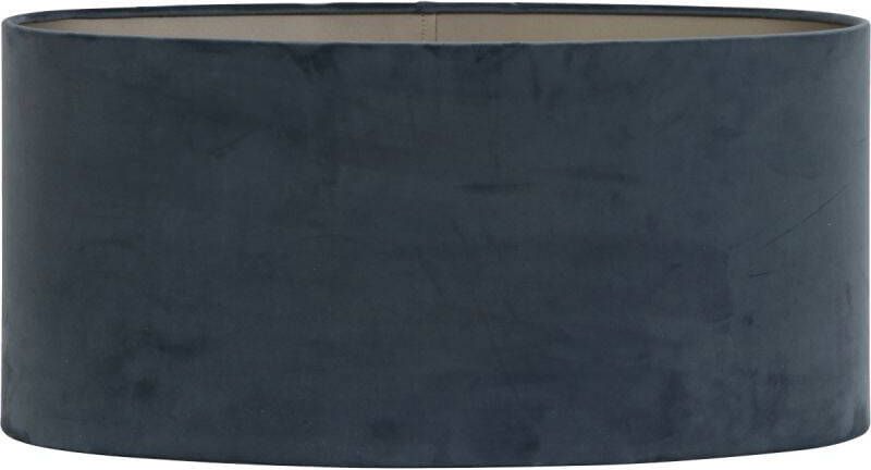 Light & Living Lampenkap Ovaal Velours Dusty Blue 45x21x22cm