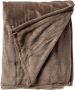 Dutch Decor CHARLIE Plaid 200x220 cm extra grote fleece deken effen kleur Driftwood taupe - Thumbnail 2