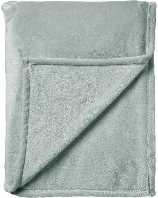 Dutch Decor CHARLIE Plaid 200x220 cm extra grote fleece deken effen kleur Jadeite groen