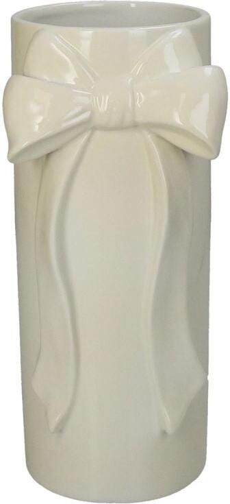 Trendhopper Vaas Strik Wit 25 cm hoog