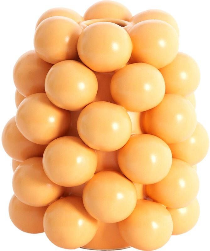 Trendhopper Vaas Boyang Ceramics Mat Licht oranje17 5 Cm
