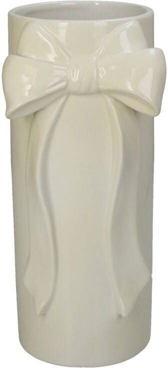 Trendhopper Vaas Strik Wit 25 cm hoog