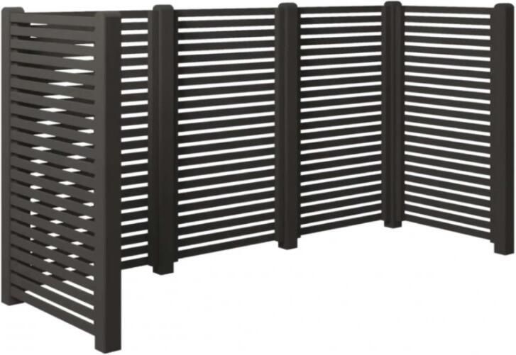 Trendyard Kliko Ombouw Hout Ombergrijs 3 Containers Tokyo