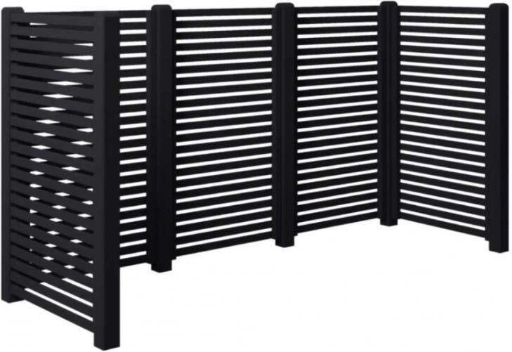 Trendyard Kliko Ombouw Hout Zwart 3 Containers Tokyo