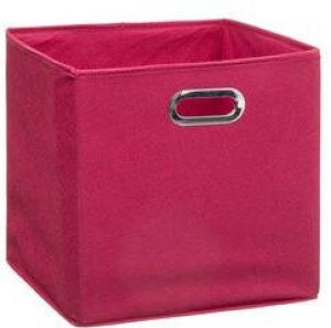 5five Opbergmand kastmand 29 liter framboos roze linnen 31 x 31 x 31 cm Opbergboxen Vakkenkast manden Opbergmanden