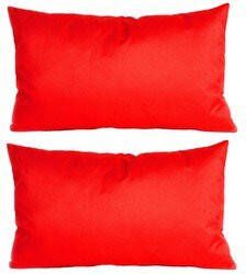 Anna's Collection 2x stuks bank Sier kussens voor binnen en buiten in de kleur rood 30 x 50 cm Tuin huis kussens Sierkussens