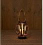 Anna's Collection Led sfeer lantaarn lamp zwart goud rond met timer B16 x H22 cm Woondecoratie kerstversiering sfeerverlichting Lantaarns - Thumbnail 2