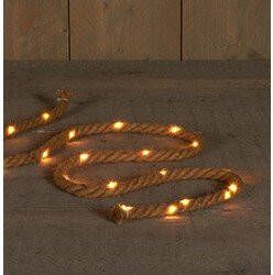 Anna's Collection LED jute touw koperdraad 80 LED 6 meter classic met timer