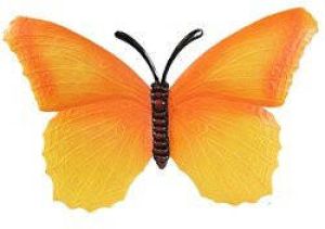 Anna's Collection Tuindecoratie vlinder van metaal oranje 40 cm Muur schutting decoratie vlinders Dierenbeelden Tuinbeelden