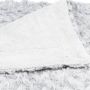 Atmosphera Sprei deken plaid zilvergrijs polyester 230 x 180 cm geknoopt motief Plaids - Thumbnail 2