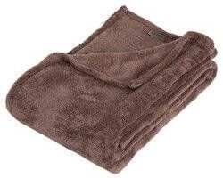 ATMOSPHERA Fleece deken fleeceplaid bruin 125 x 150 cm polyester Bankdeken Fleece deken Fleece plaid Plaids