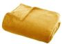 ATMOSPHERA Fleece deken fleeceplaid oker geel 125 x 150 cm polyester Bankdeken Fleece deken Fleece plaid Plaids - Thumbnail 2