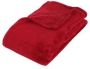 ATMOSPHERA Fleece deken fleeceplaid rood 125 x 150 cm polyester Bankdeken Fleece deken Fleece plaid Plaids - Thumbnail 2