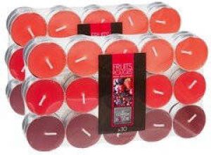 ATMOSPHERA Geurkaars waxine theelichtjes 60x stuks Rood fruit 3 5 branduren geurkaarsen