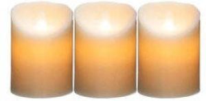 ATMOSPHERA Led stompkaarsen 3x stuks Warm licht Wit LED kaarsen