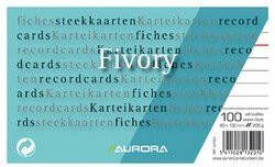 Aurora Systeemkaarten 80x130mm lijn + rode koplijn | 10 stuks | 10 stuks