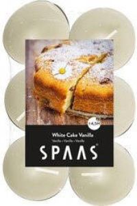 Candles by Spaas 48x Geurtheelichtjes White Cake Vanilla 4 5 branduren Geurkaarsen cake vanille geur Waxinelichtjes geurkaarsen
