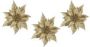 Cosy @ Home 3x stuks decoratie bloemen kerststerren goud glitter op clip 18 cm Decoratiebloemen kerstboomversiering Kunstbloemen - Thumbnail 2