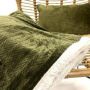 Dutch Decor BOBBY Plaid 150x200 cm fleece deken met sherpa voering Military Olive groen - Thumbnail 2