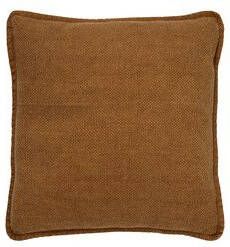 Dutch Decor BOWIE Sierkussen 45x45 cm van gewassen katoen Tobacco Brown bruin - Foto 2
