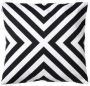 Dutch Decor CROSS Kussenhoes van 100% katoen 45x45 cm zwart en wit - Thumbnail 3