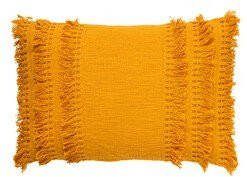 Dutch Decor FARA Sierkussen 40x60 cm 100% katoen met franjes Golden Glow geel