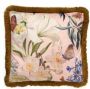 Dutch Decor HANNA Kussenhoes velvet 45x45 cm Dusty Pink roze bloemen vlinders franjes - Thumbnail 2