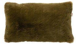 Dutch Decor ZAYA Kussenhoes 30x50 cm bontlook effen kleur Military Olive groen - Foto 2