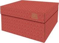 Dutch Design Brand Dutch Design Storage Box Art Deco Velvet Red