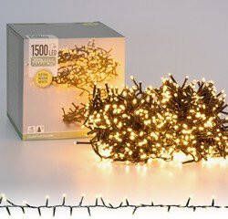 ecd germany Cluster lichtketting 30m warm wit 1500 LED