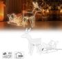 Decorative Lighting 3D rendier met slee lichtslang 504 lampjes warm wit 60x13x77cm hoog - Thumbnail 2
