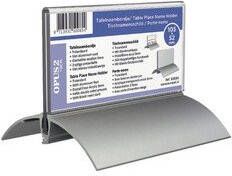 Europel Tafelnaambord 52x100mm acryl aluminium 2st