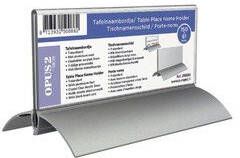 Europel Tafelnaambord 61x150mm acryl aluminium 2st