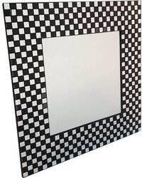FURNILUX Sierlijst spiegel Zwart Clear Mozaiek 35 x 35 cm