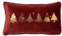 Merkloos TREES Sierkussen 30x50 cm Rood Kerst decoratie velvet - Thumbnail 2