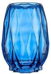 Giftdecor Bloemenvaas luxe decoratie glas blauw 13 x 19 cm Vazen