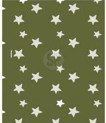 H&S Collection Polyester fleece deken dekentje plaid 130 x 170 cm marine groen met sterren Plaids